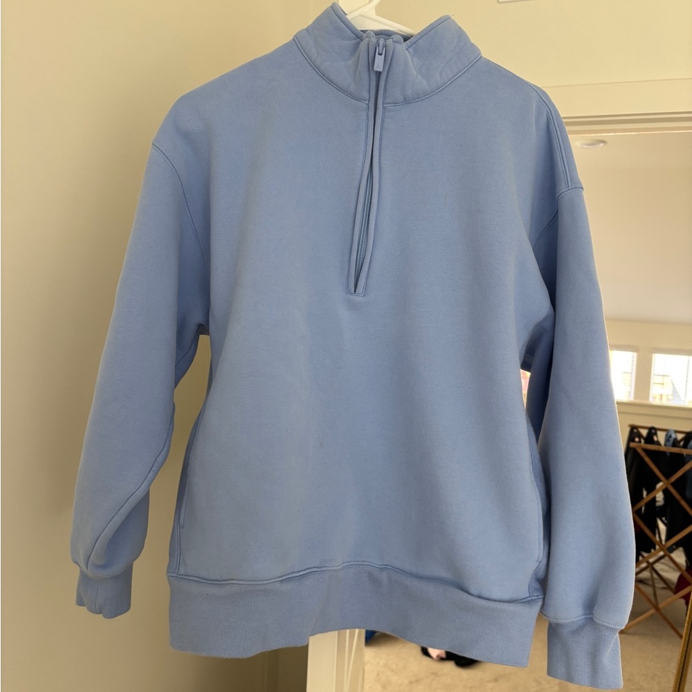 Aritzia Light Blue Sweatfleece Boyfriend Fit